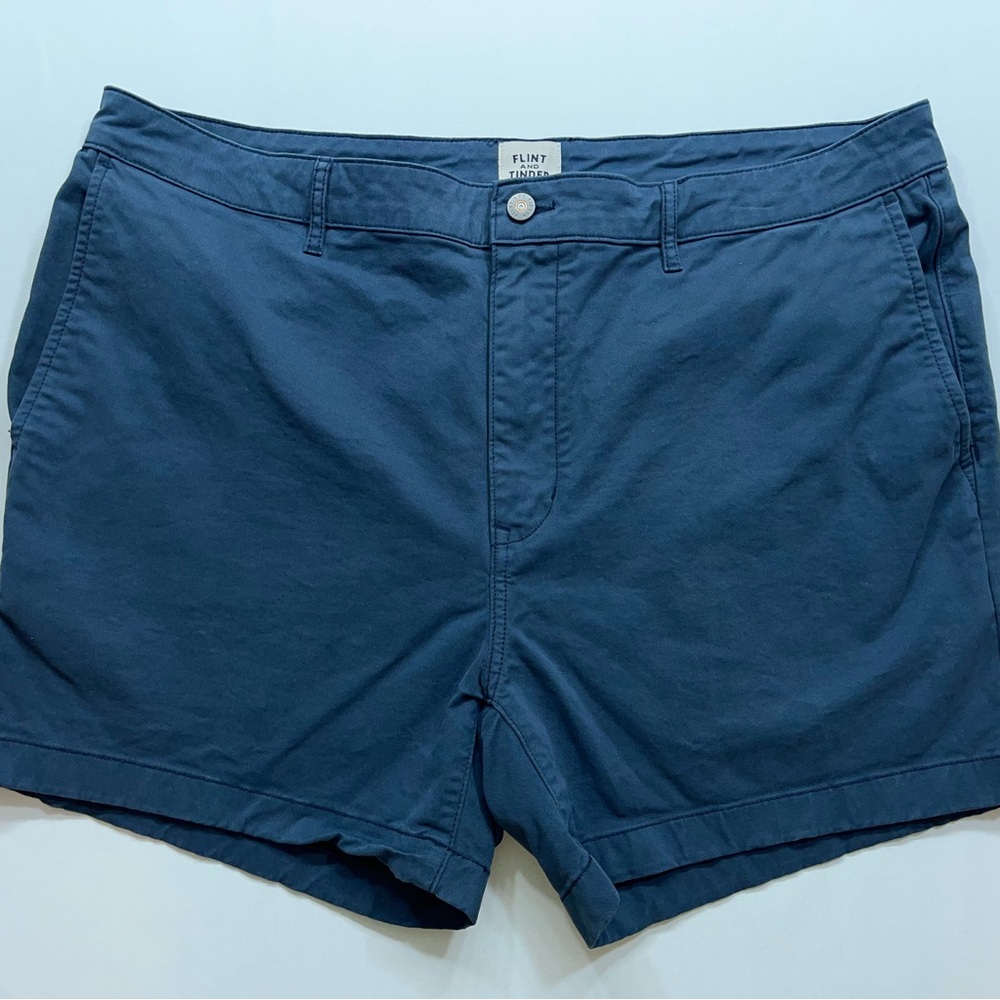 Flint And Tinder Huckberry Shorts Mens Size 38 Blue Chino 5” Inseam Preppy